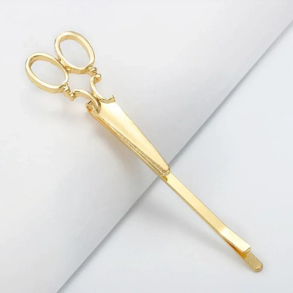 Metal Scissors Hair Clip (Gold) - Picture 5 of 7